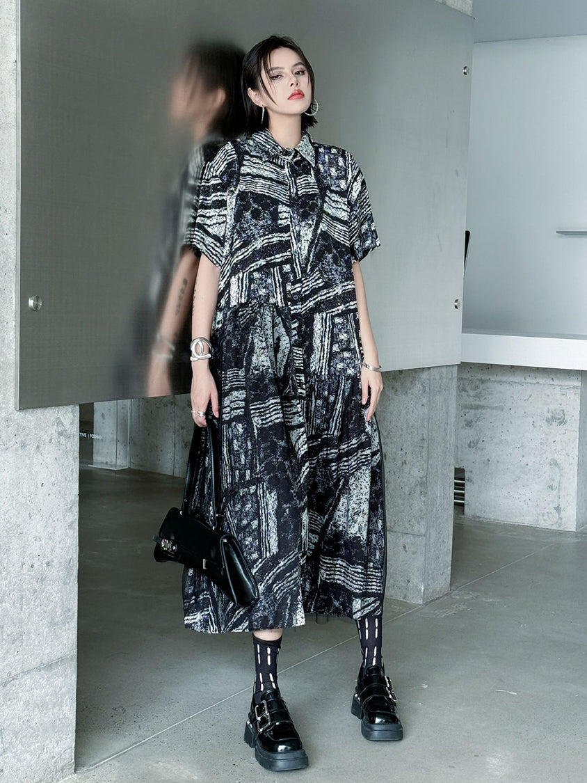 Graphic Drop Shirt Dress
