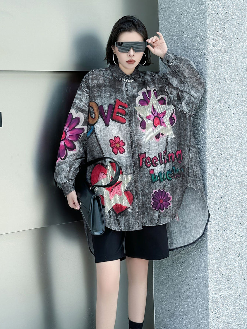 Feeling Lucky Flower Blouse