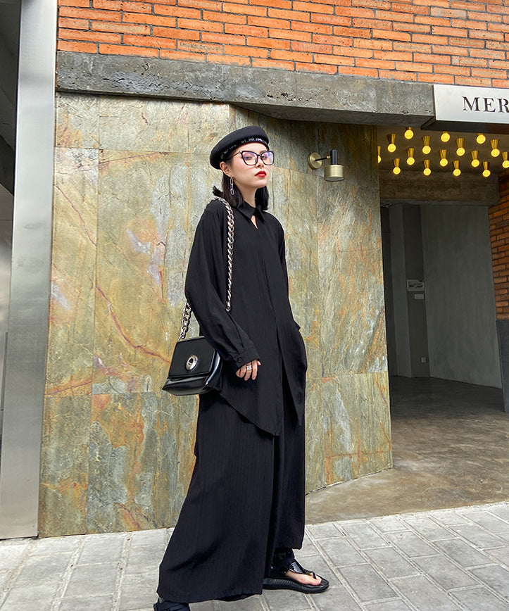 Center slit top and pants