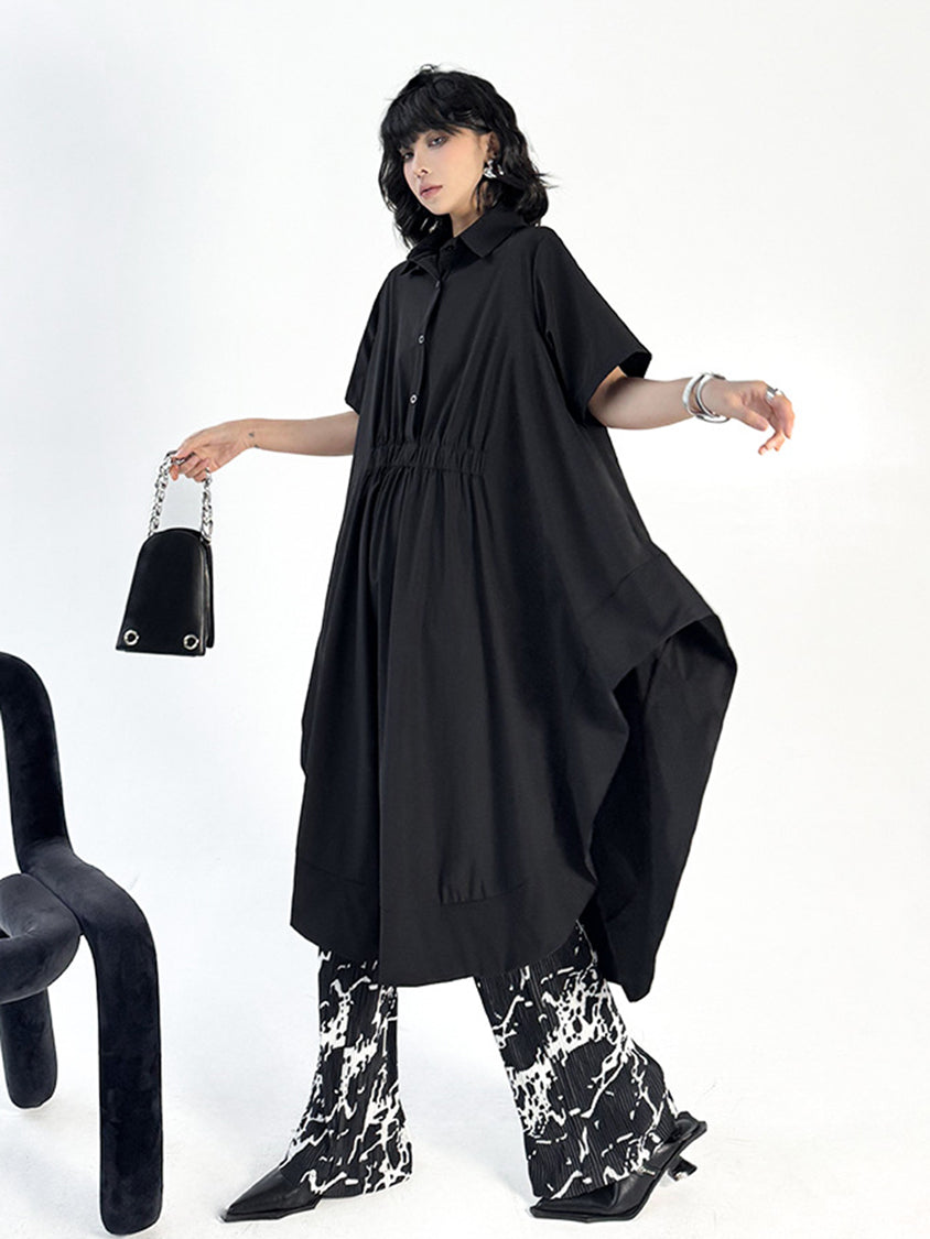 Balloon cut long blouse