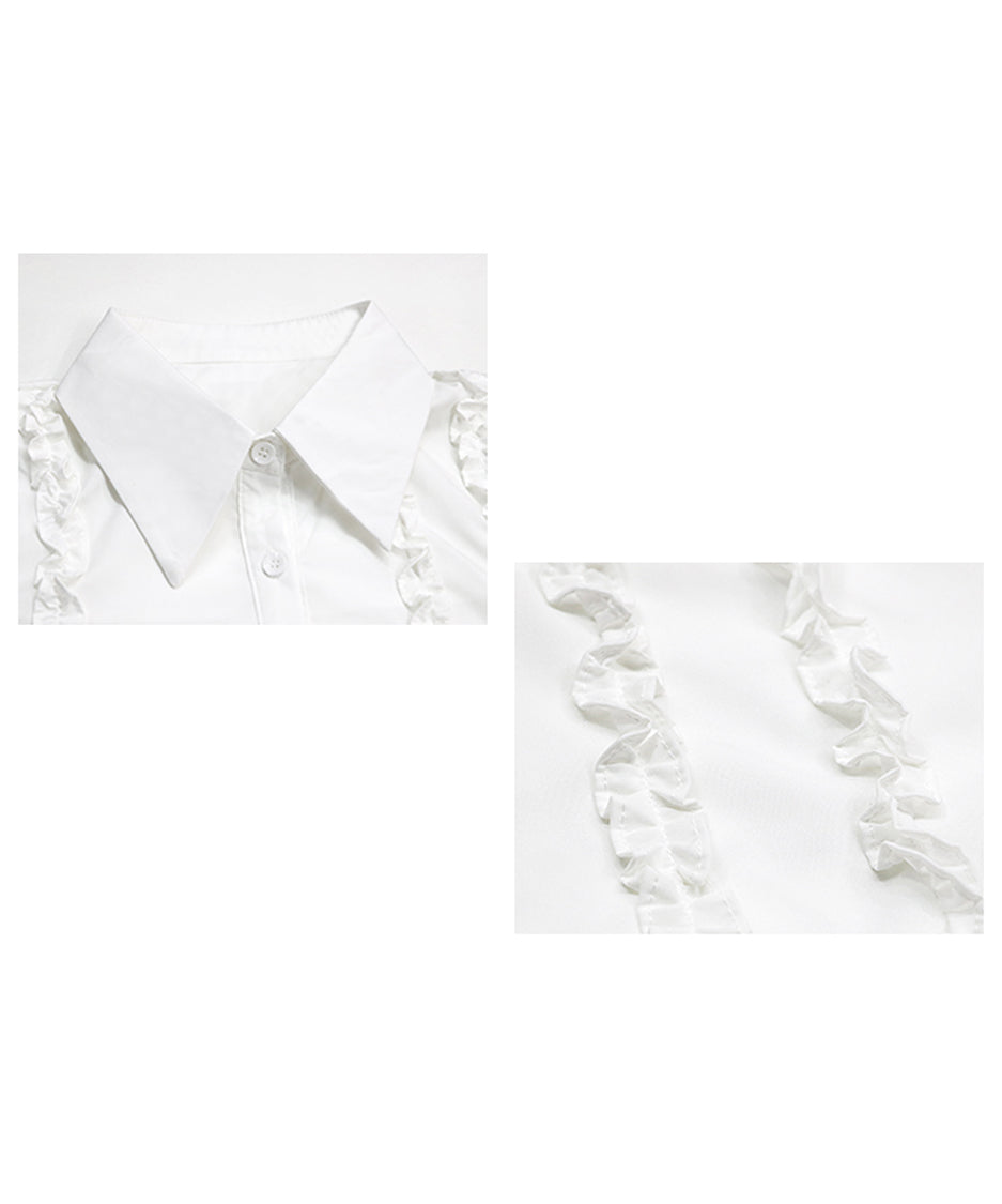 Frill line blouse