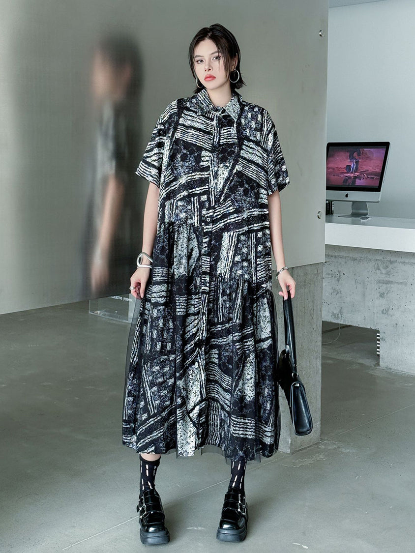 Graphic Drop Shirt Dress