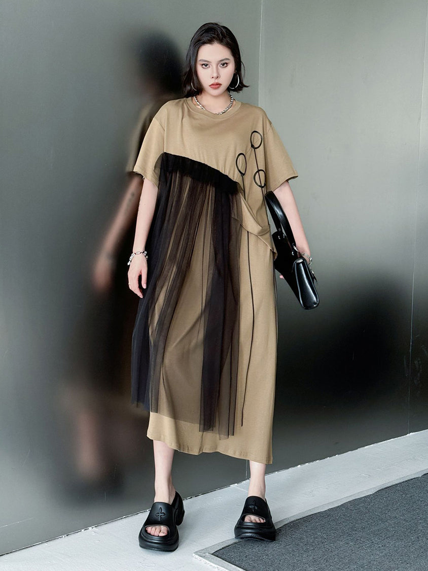 fringe draped dress
