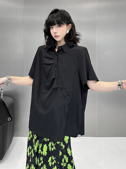 フォールドデザインシャツ