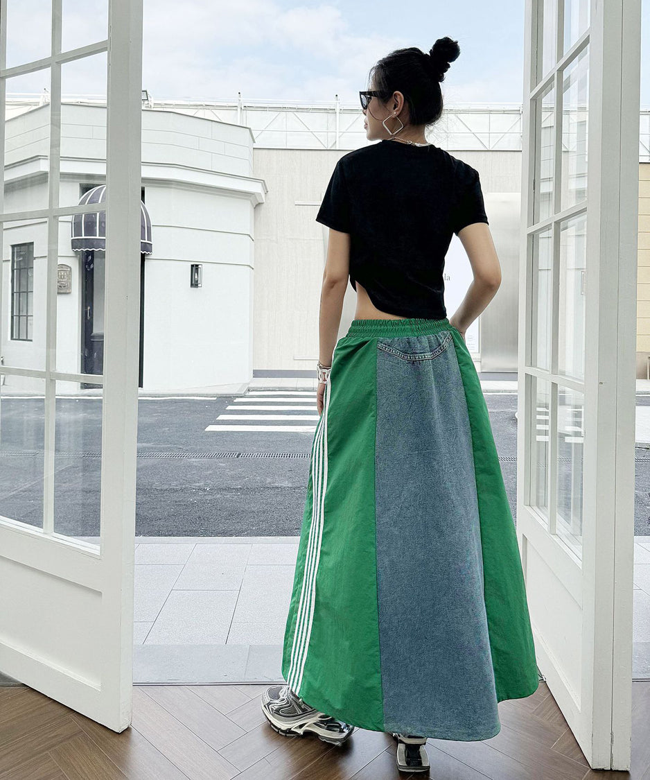 Sideline denim skirt
