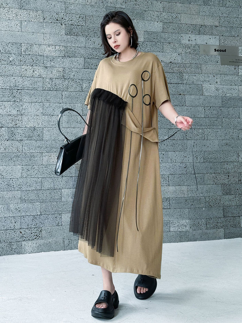 fringe draped dress