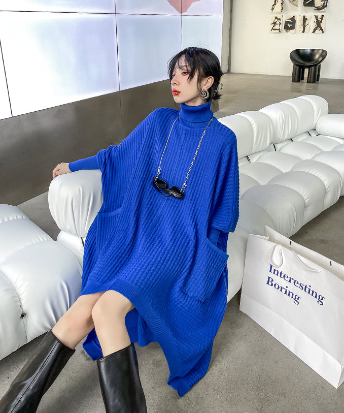 Bat sleeve knit dress