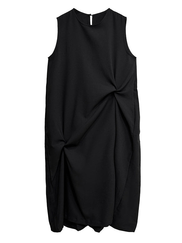 Draped sleeveless dress 