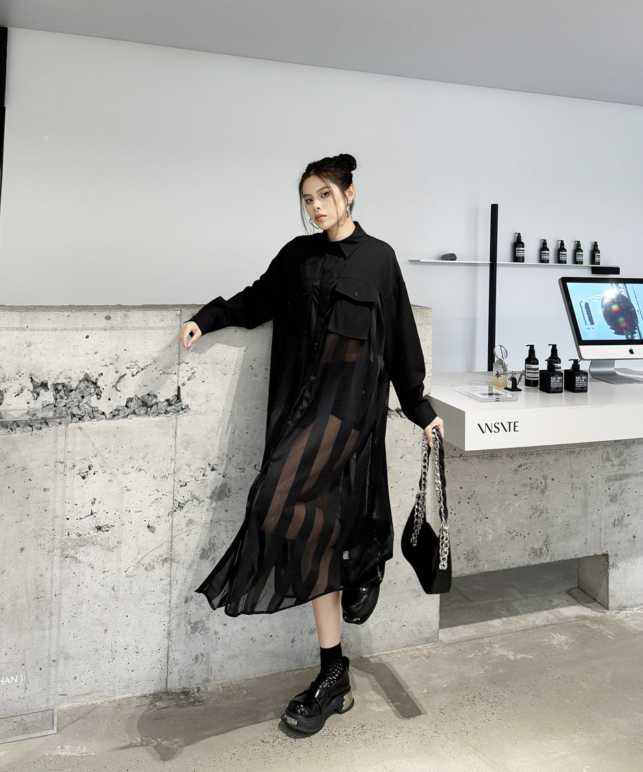 splicing lace dress