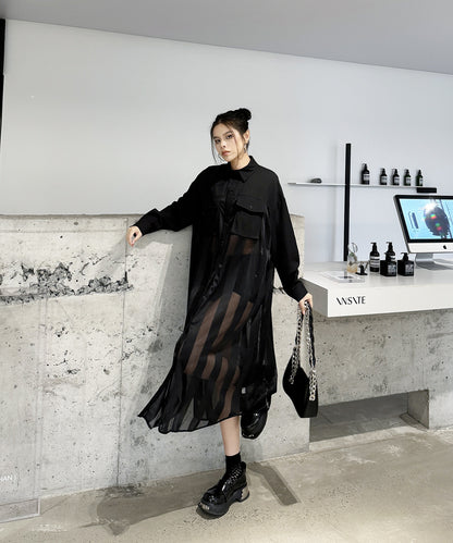 splicing lace dress