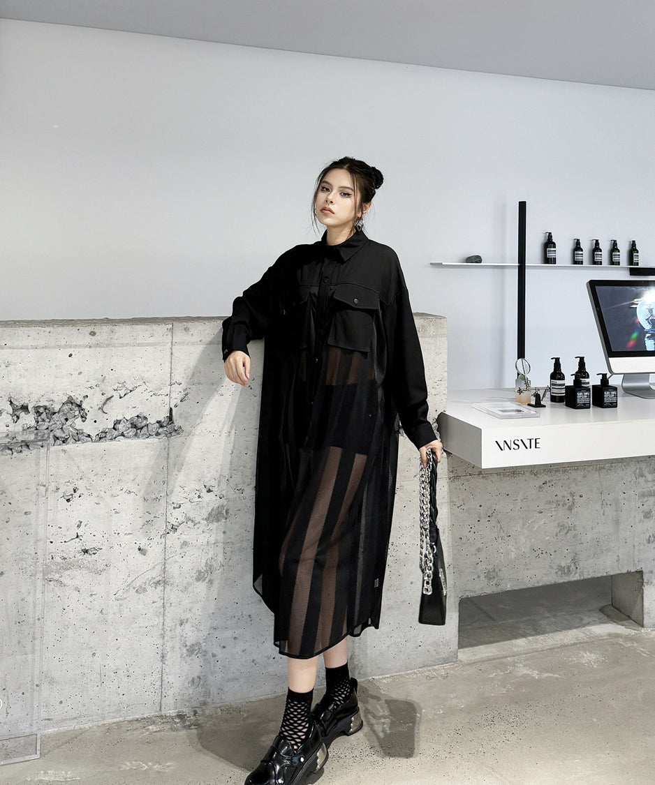 splicing lace dress