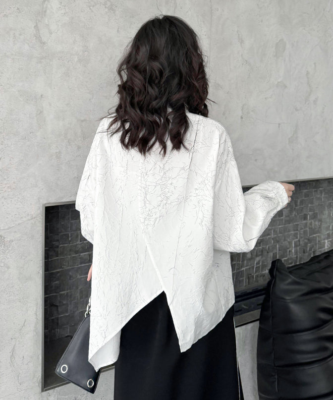 Wrinkle print blouse