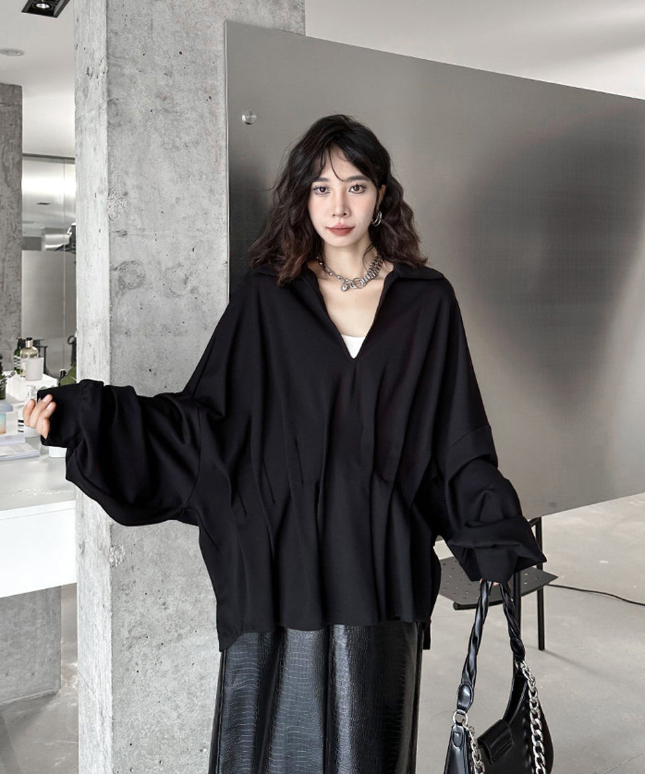 V-neck dolman sleeve top