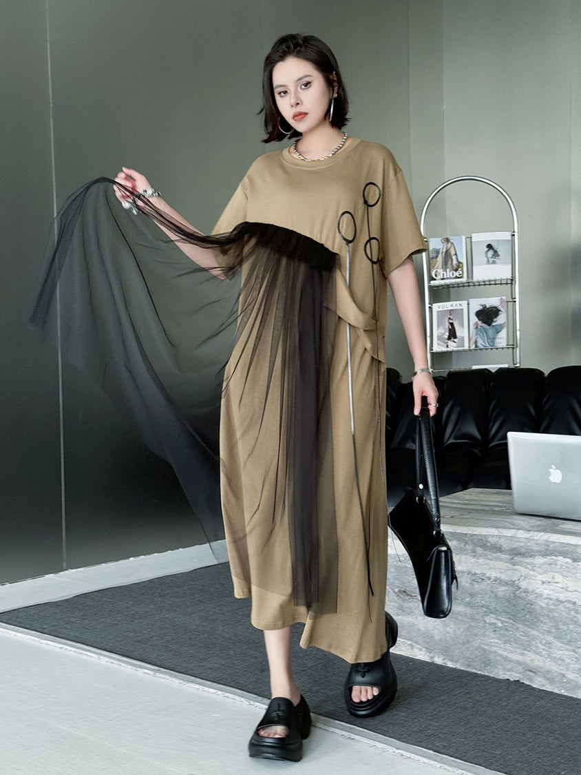 fringe draped dress