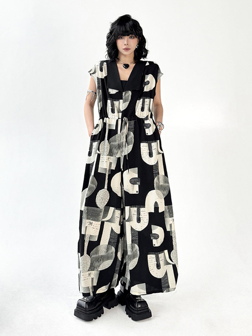 Monochrome Geo Jumpsuit