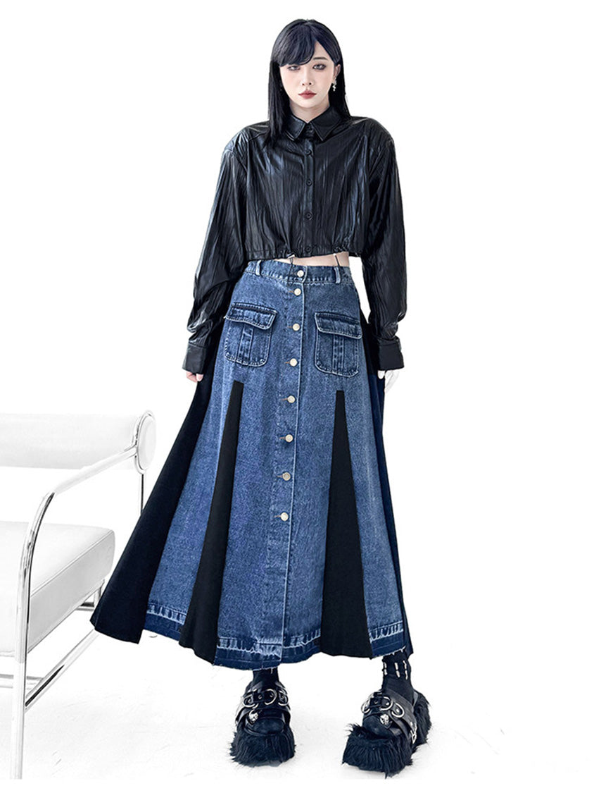 Mesh stitch top and skirt
