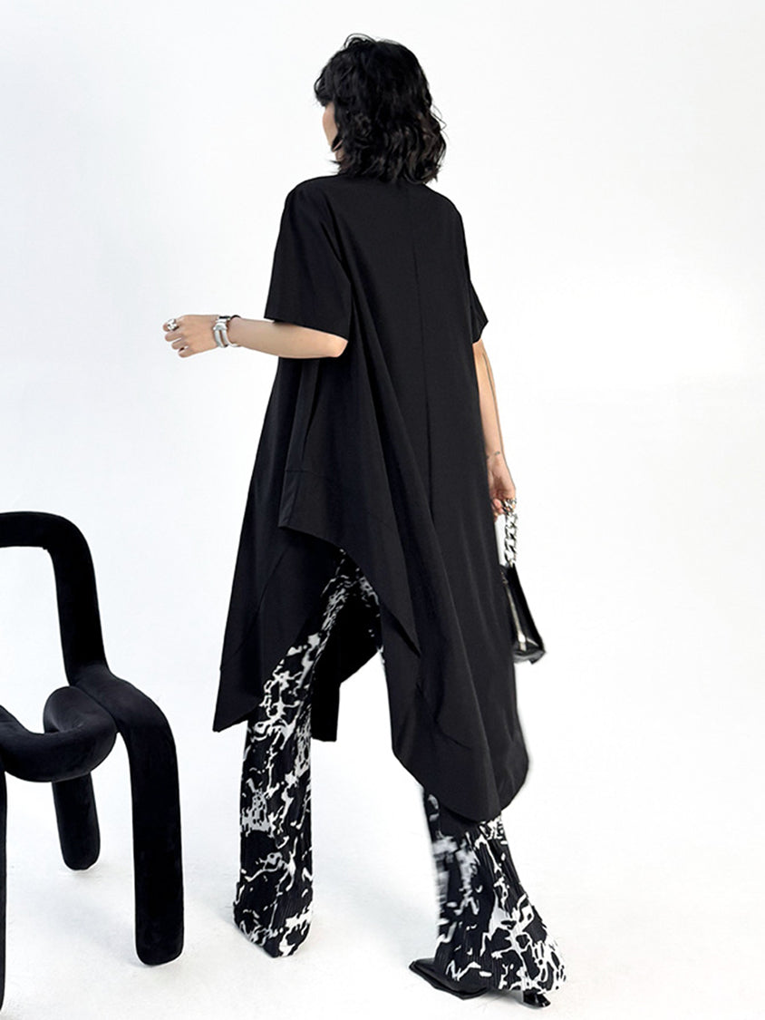 Balloon cut long blouse