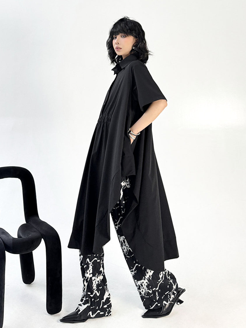 Balloon cut long blouse