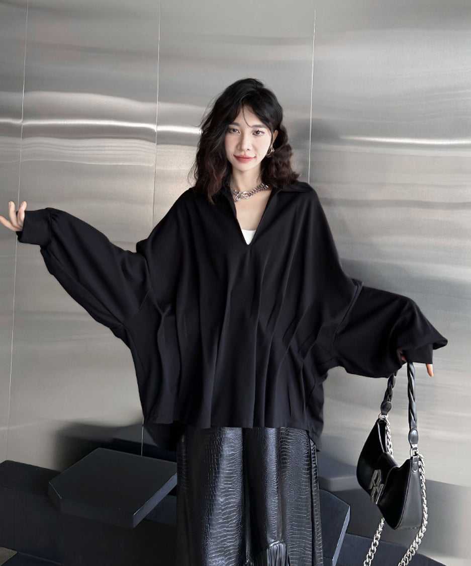 V-neck dolman sleeve top