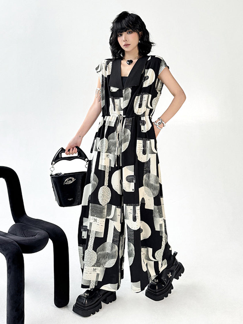 Monochrome Geo Jumpsuit