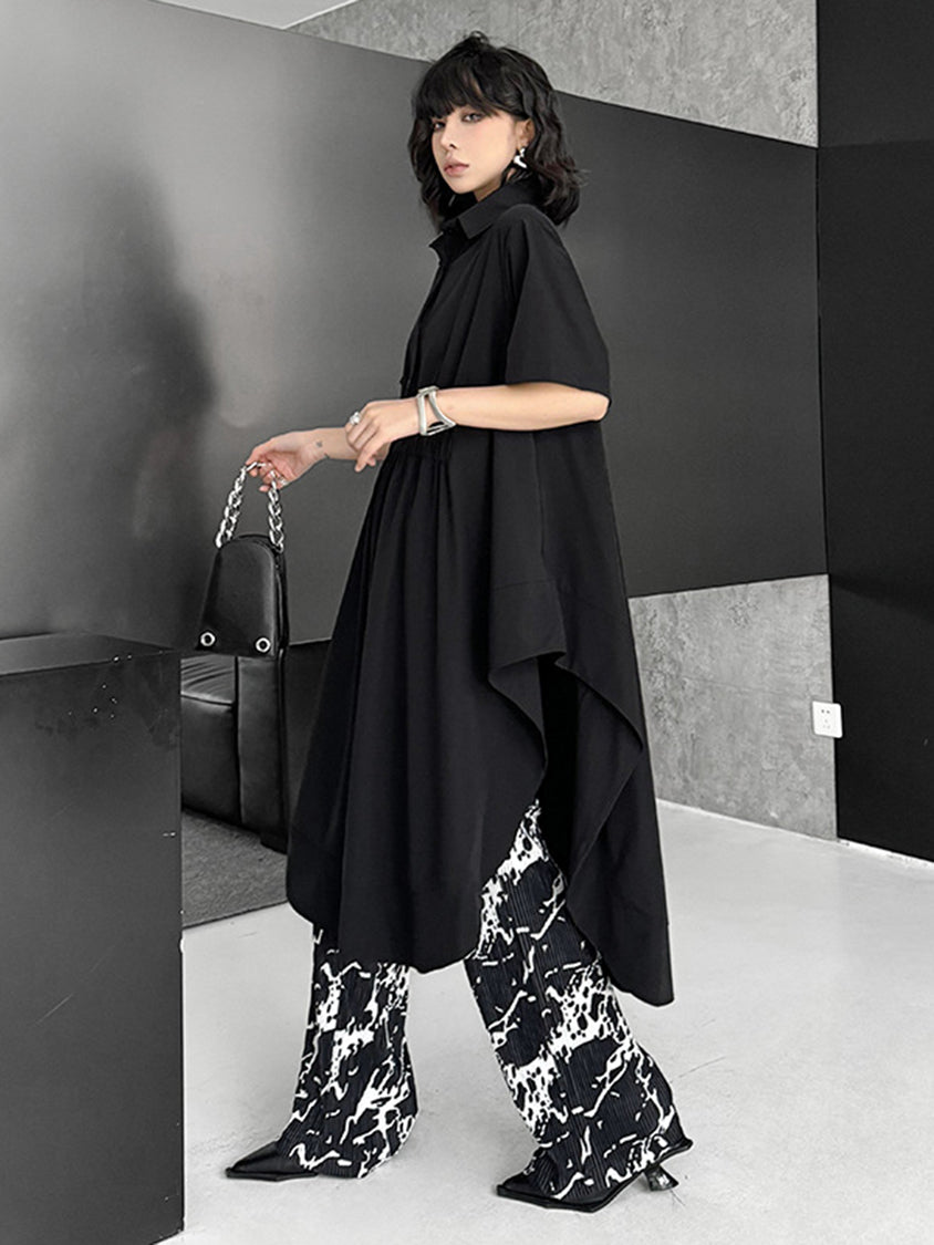 Balloon cut long blouse