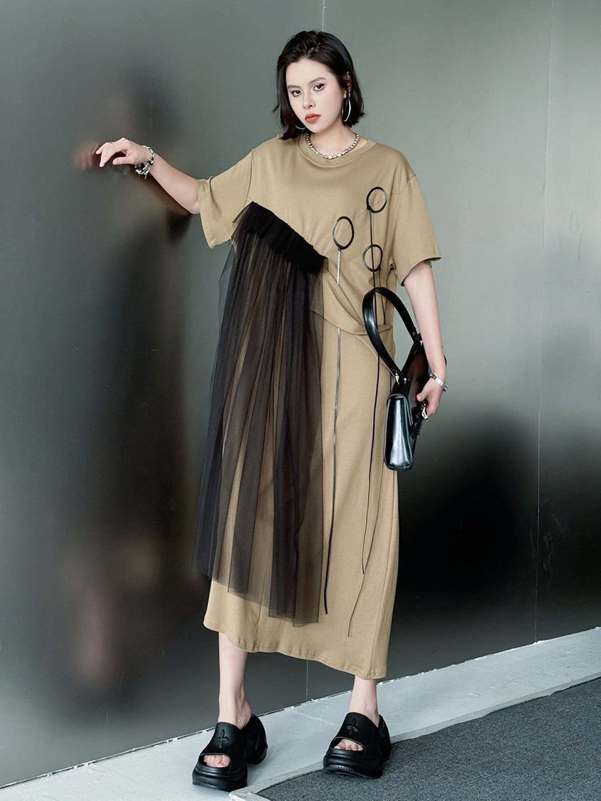 fringe draped dress