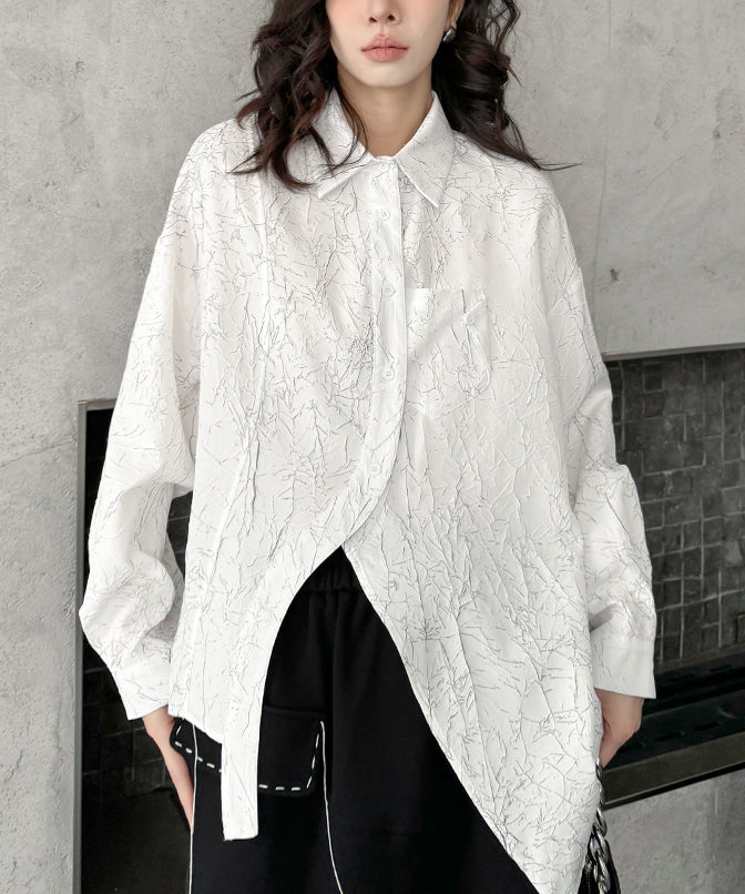 Wrinkle print blouse