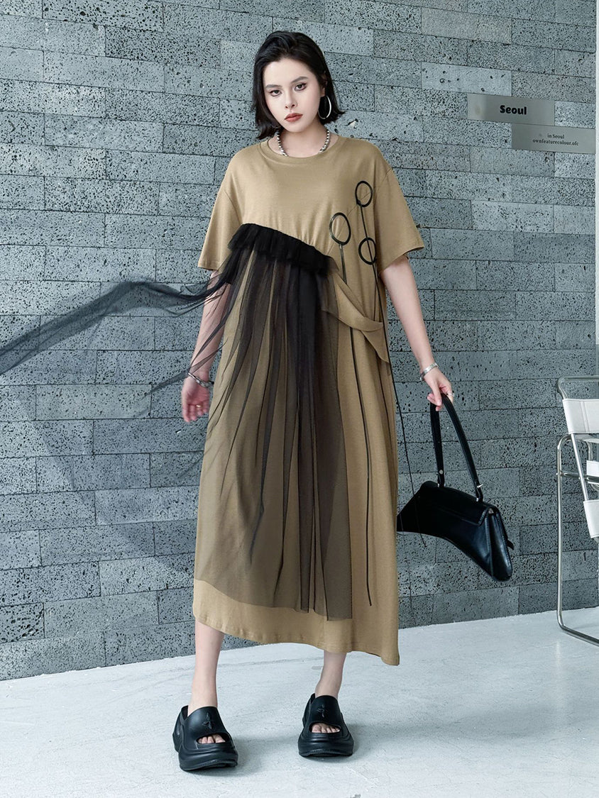 fringe draped dress