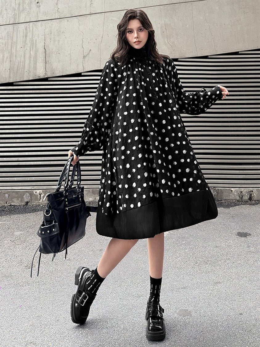ドットギャザードレス