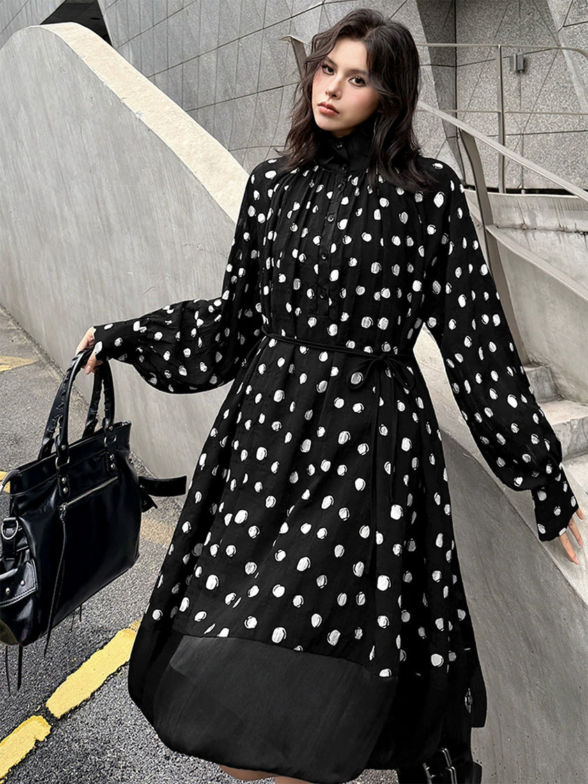 ドットギャザードレス