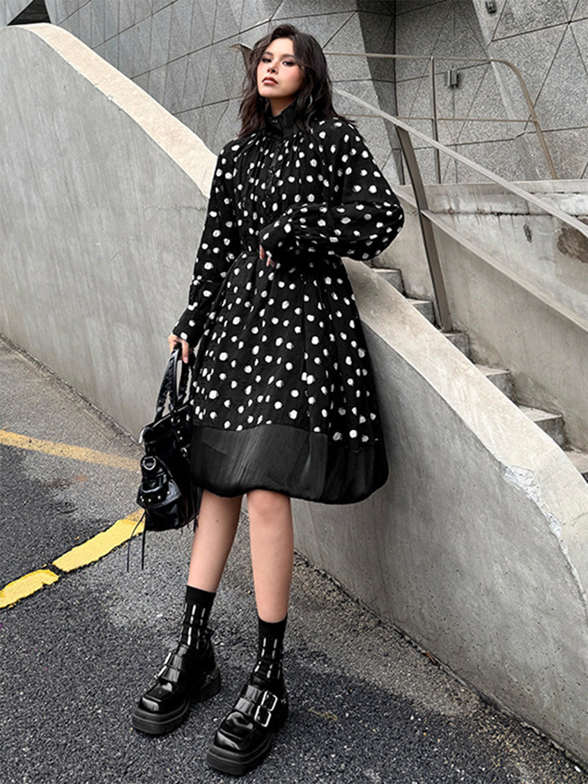 ドットギャザードレス