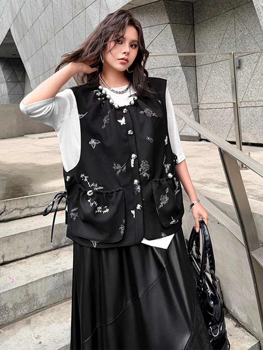 エンブロイダリーパールベスト