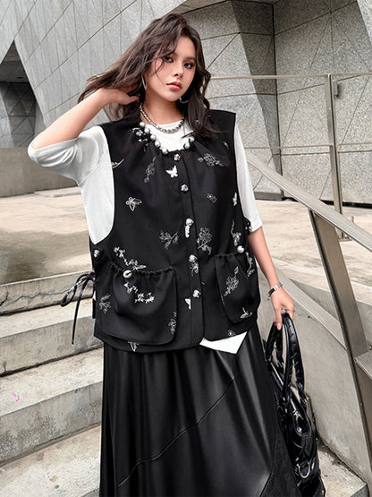 エンブロイダリーパールベスト