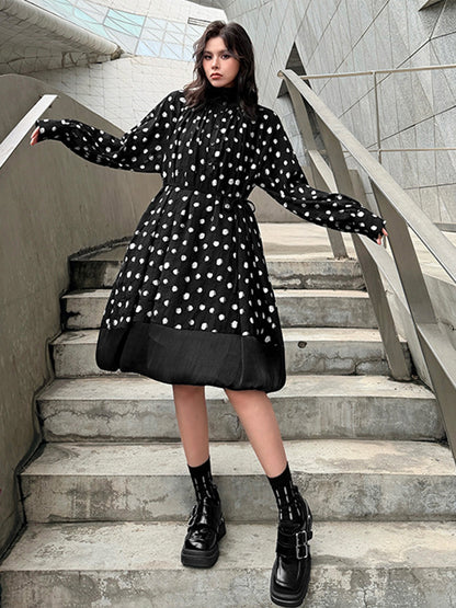 ドットギャザードレス