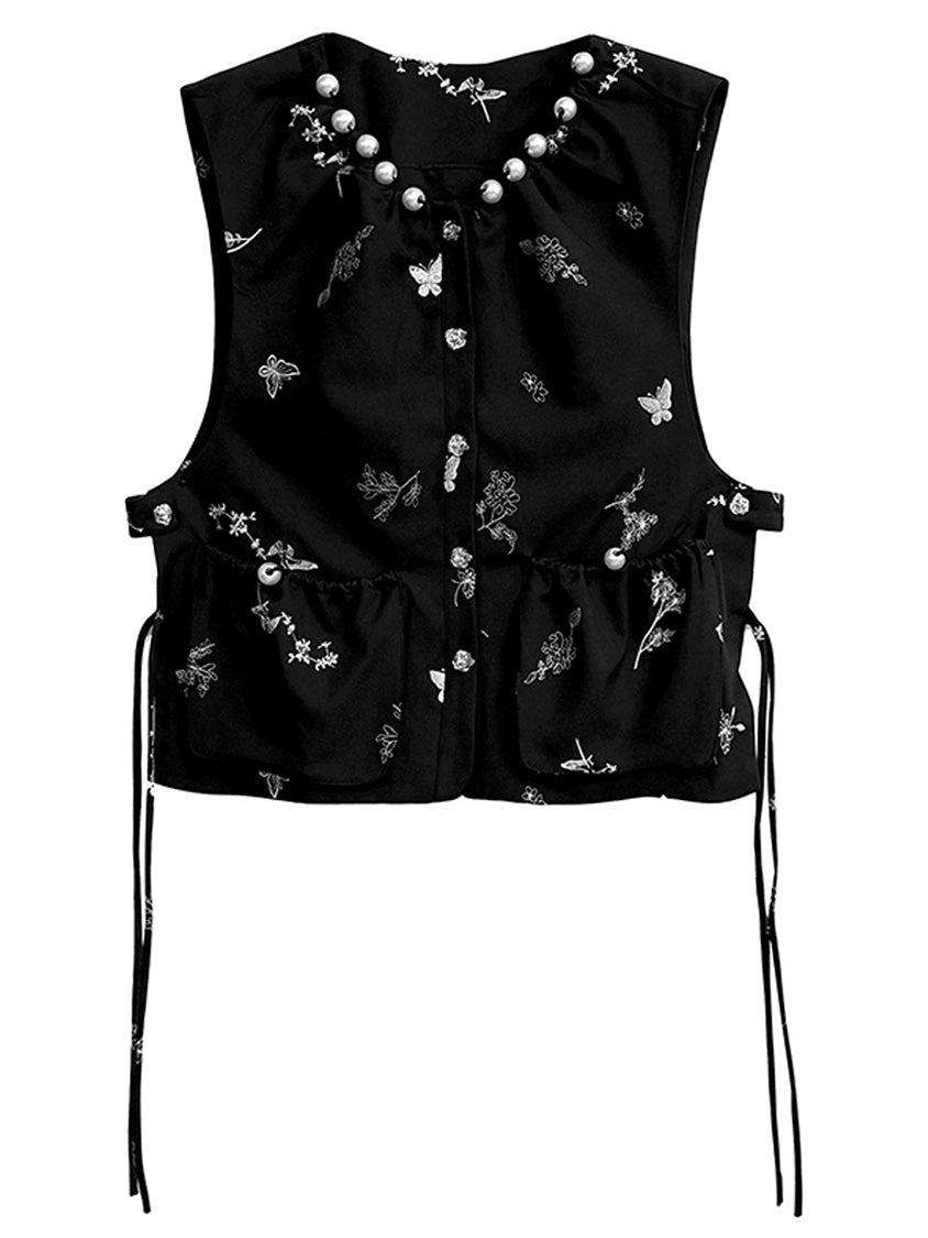 エンブロイダリーパールベスト