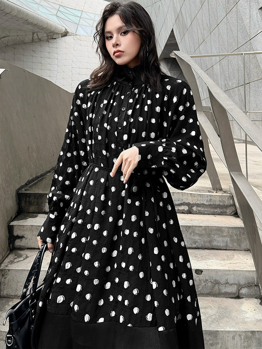 ドットギャザードレス