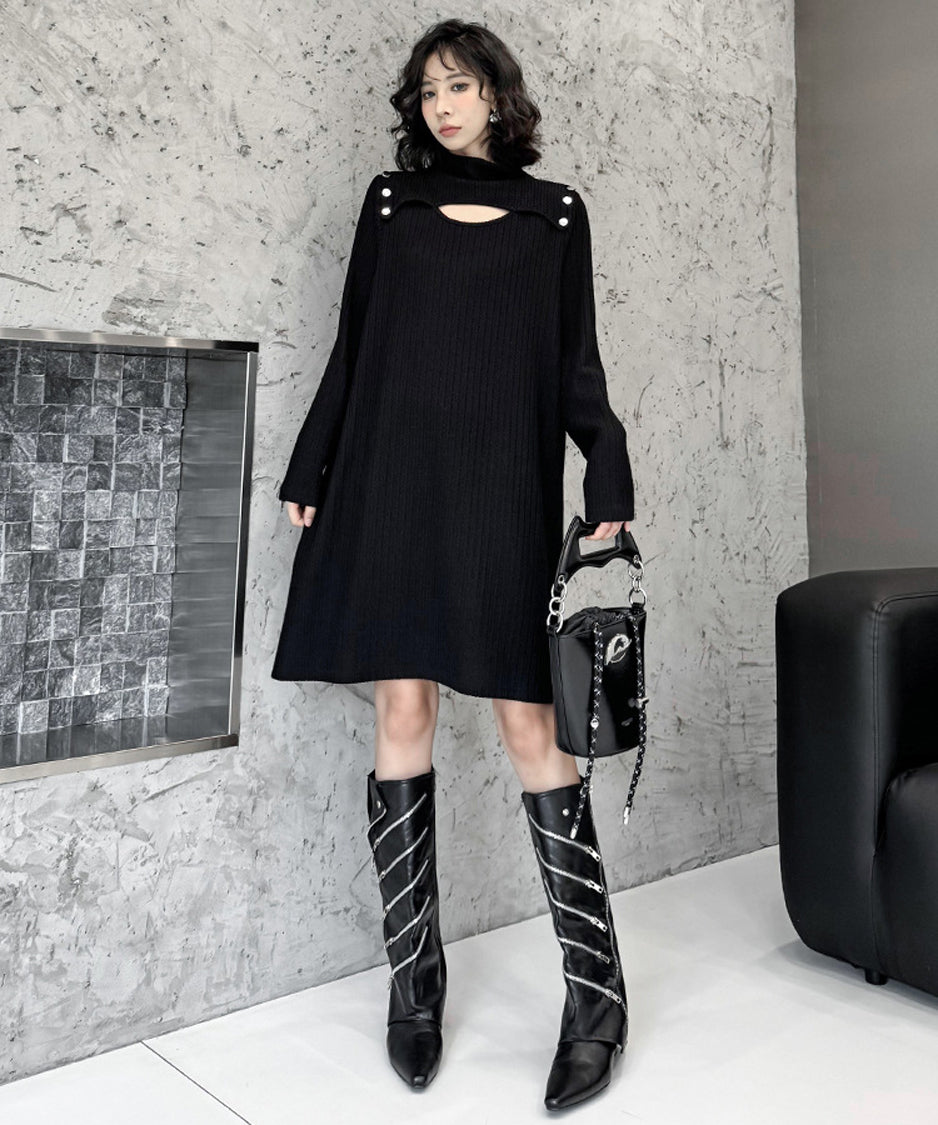 Half Turtleneck Dress