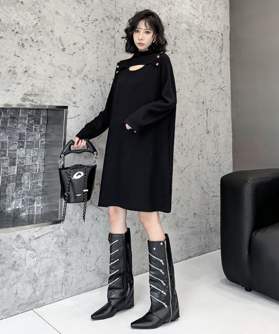 Half Turtleneck Dress