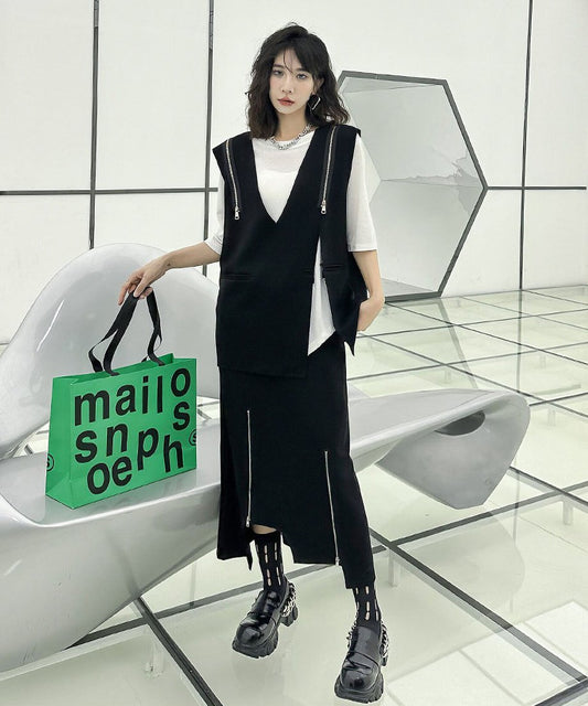 Designer zip vest