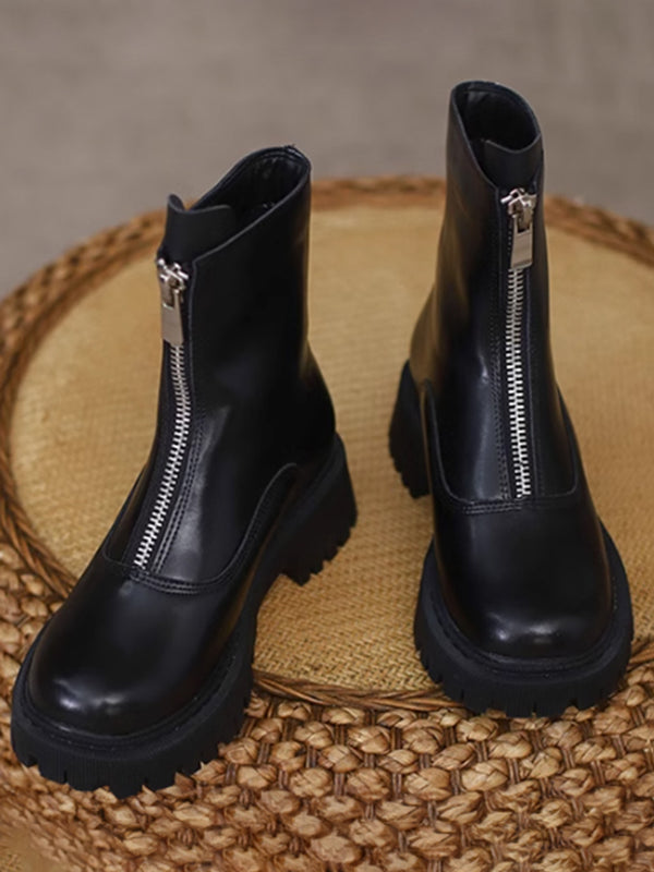 Center zip boots