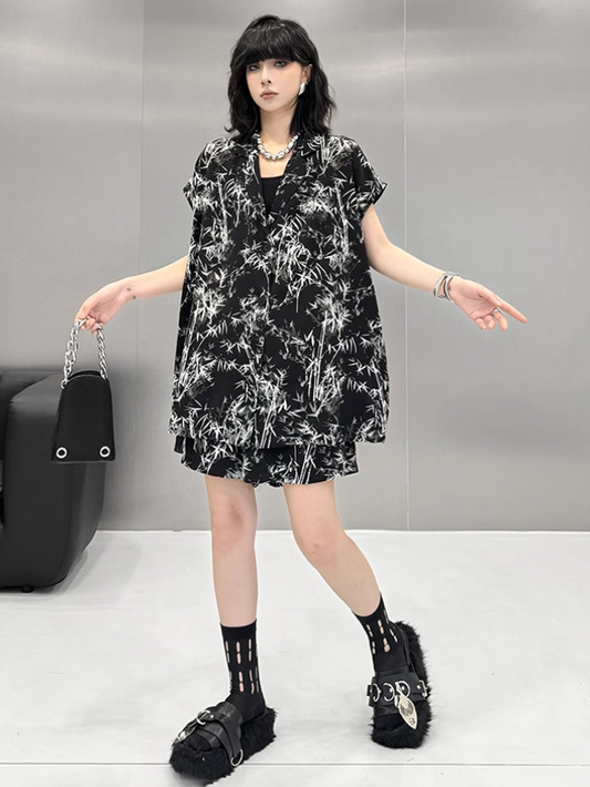 バンブーシャドートップス＆ショーツ