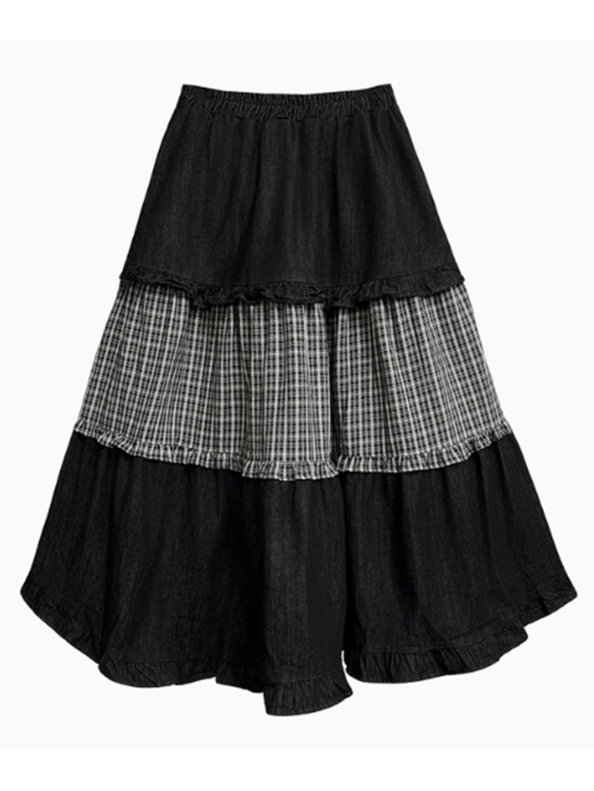 Mesh stitch top and skirt