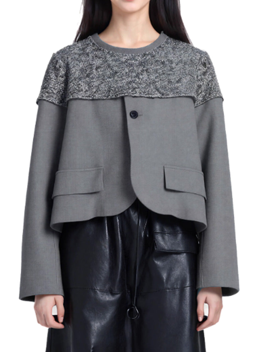 Mesh stitch top and skirt
