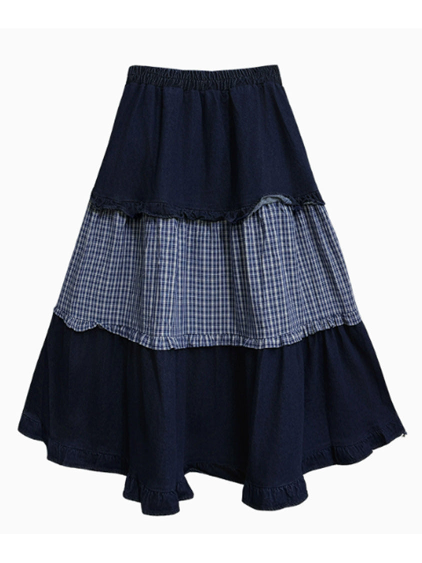 Mesh stitch top and skirt