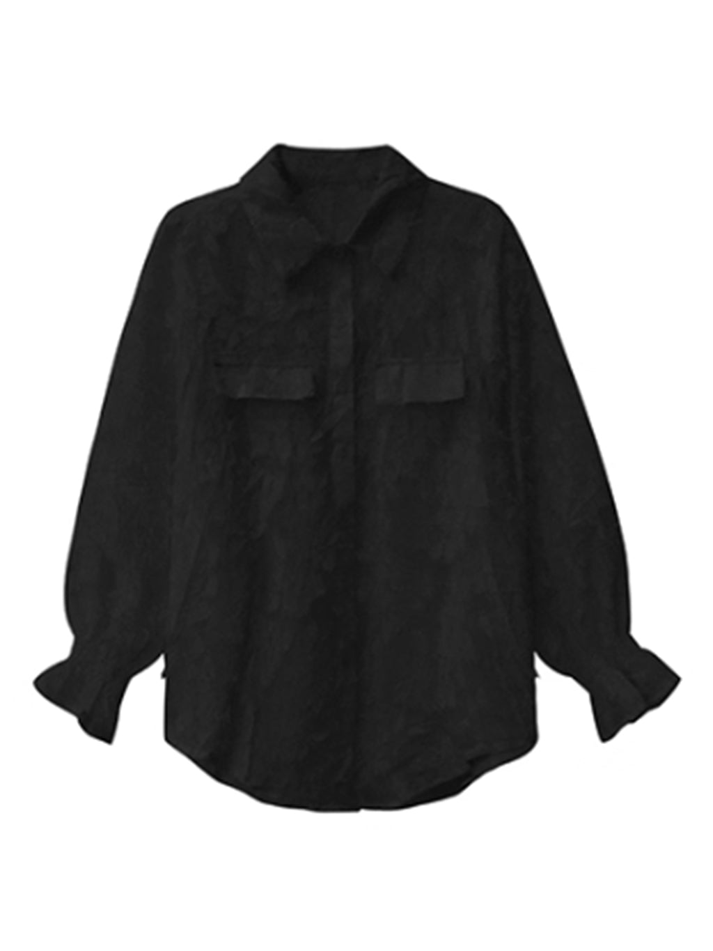 Scarf tie blouse and denim pants series 