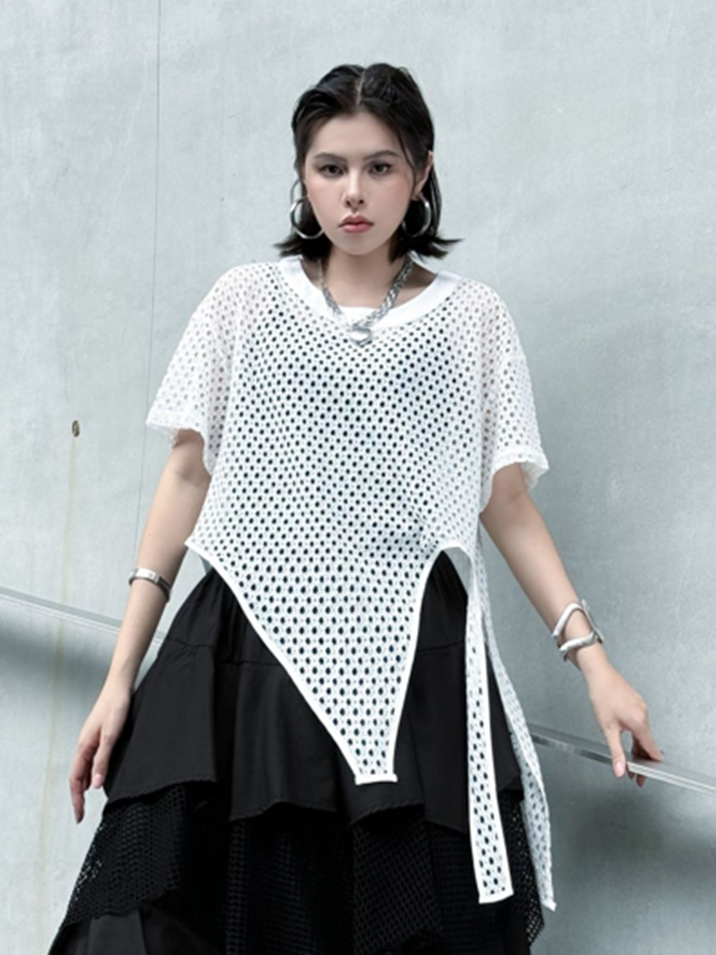メッシュフロントカットトップ
