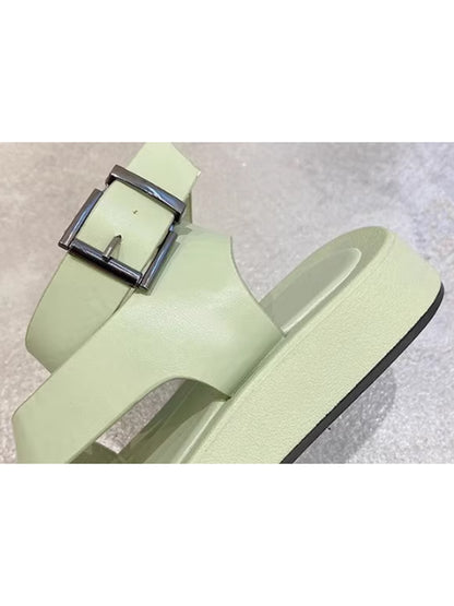 Cross strap sole sandals