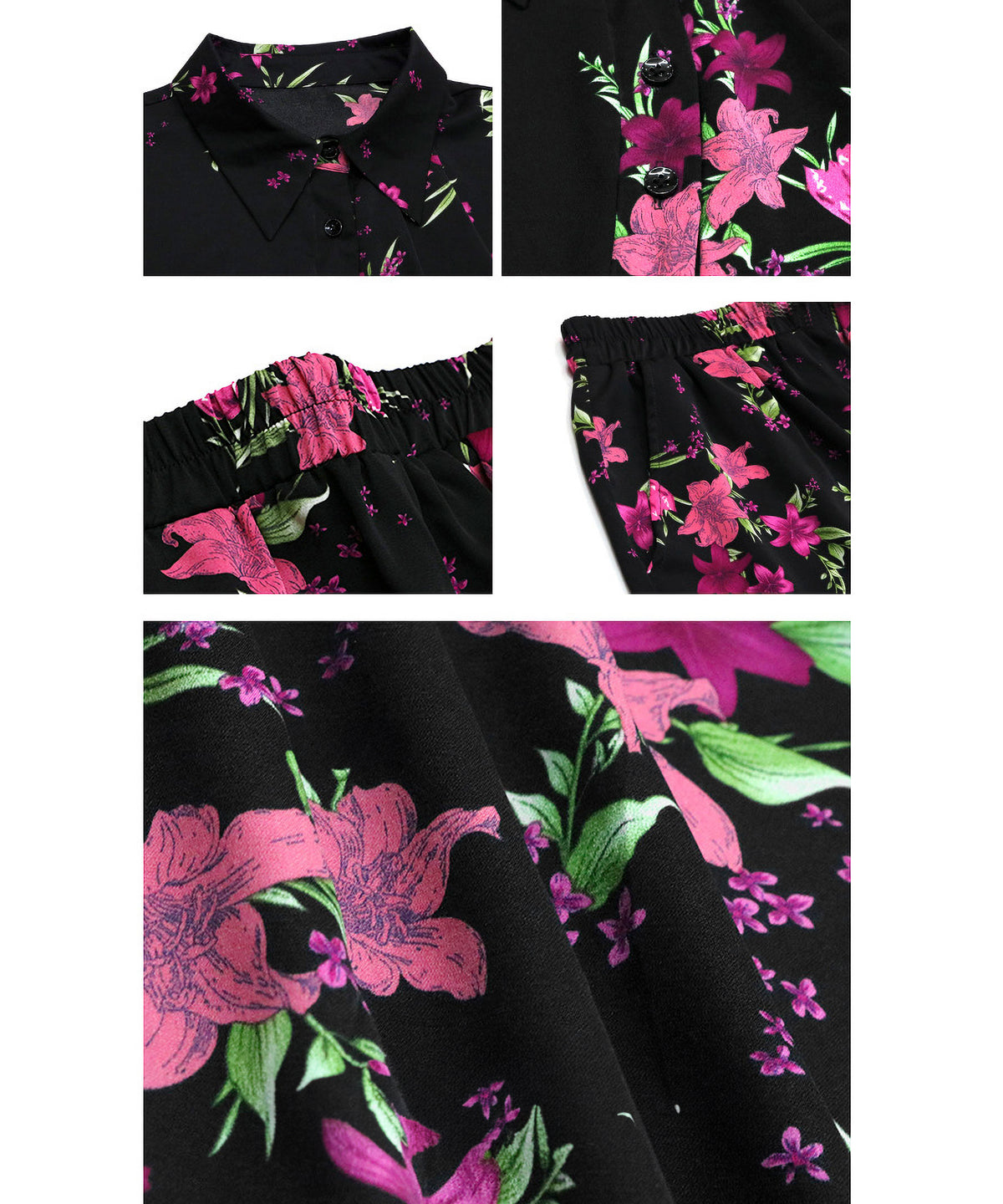 Flower print top and shorts