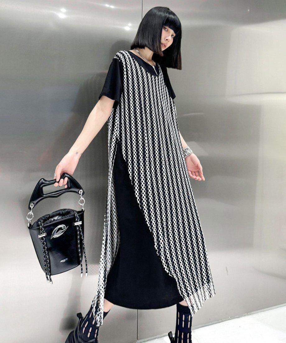 Mesh layered dress