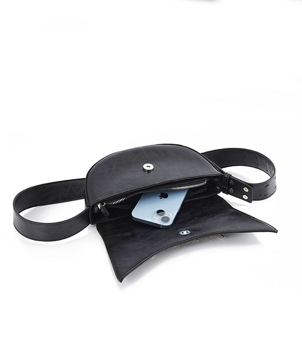 Metal logo shoulder bag